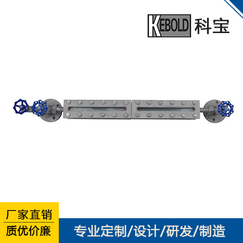 KEBML-140系列玻璃板液位計 高溫高壓鍋爐焊接反射透光式夾套